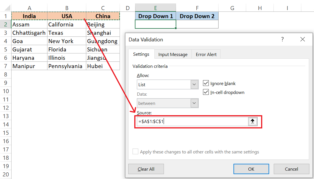 How to Create a Drop Down List in Excel Dependable 3