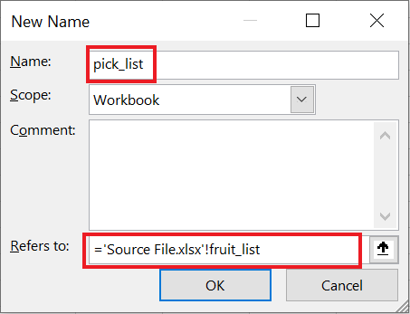 How to Create a Drop Down List in Excel From Another Workbook 3