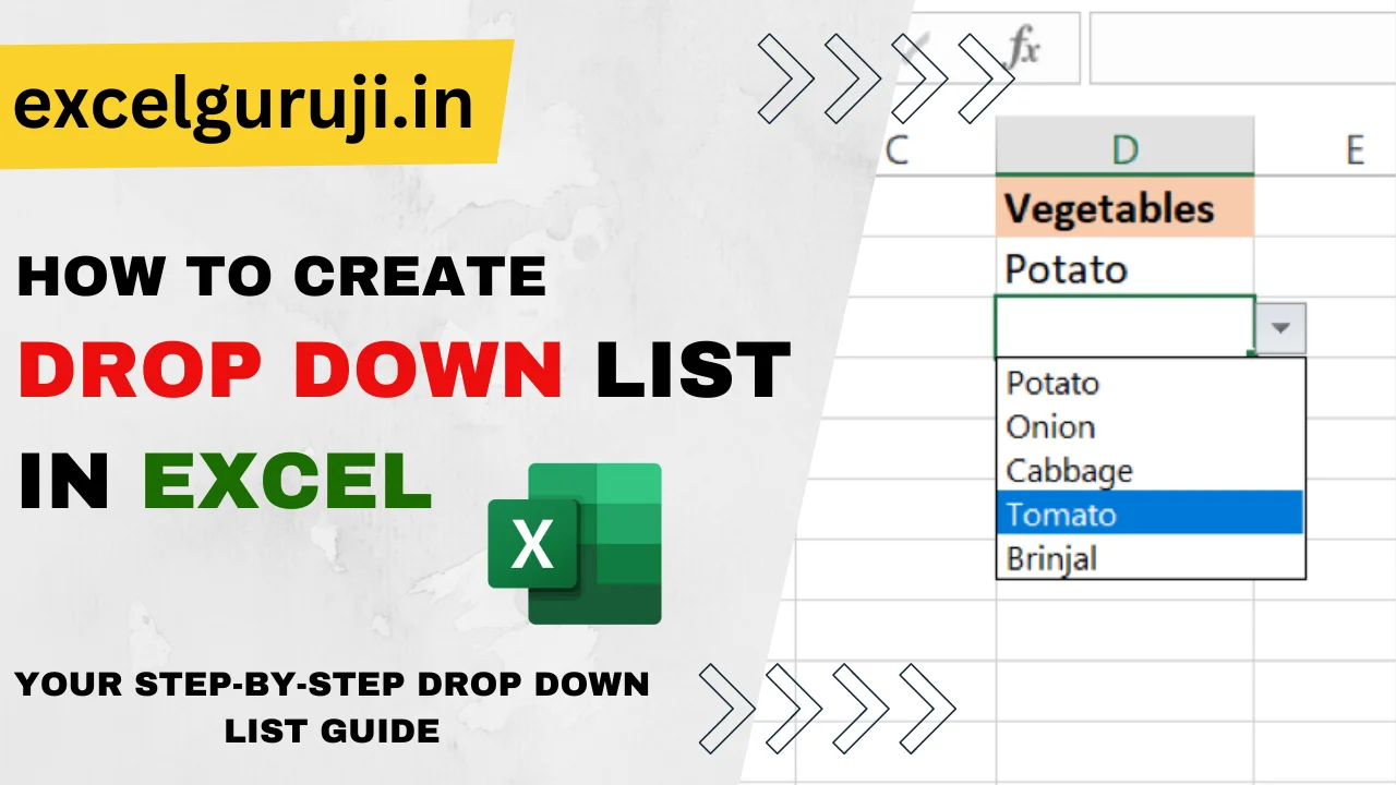 How to Create a Drop Down List in Excel