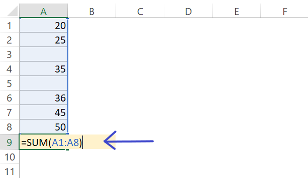 Using SUM Function in Excel 2