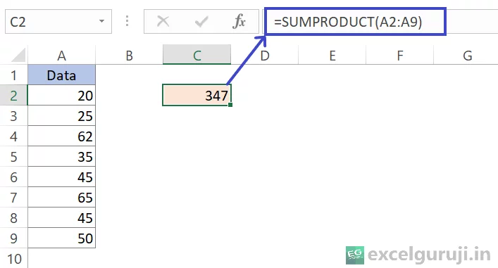 How to sum in Excel with SUMPRODUCT for Advanced Calculations